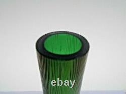 Loetz Fortuna Glass Vase Green to Candia Spiraloptisch Decor 1900 Bohemian Lotz