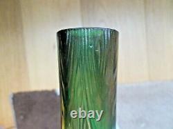 Loetz Fortuna Glass Vase Green to Candia Spiraloptisch Decor 1900 Bohemian Lotz