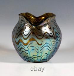 Loetz Jugendstil Bowl Vase Austria Art Nouveau Creta Phänomen GRE7767 Circa 1900 Loetz Jugendstil Bowl Vase Austria Art Nouveau Creta Phänomen GRE7767 Circa 1900