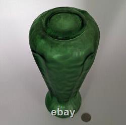 Loetz Kralik Bohemian Czech Art Nouveau 11.5 Green Glass Vase Excellent