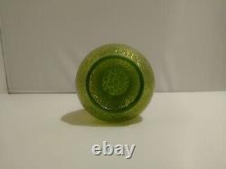 Loetz Kralik Green Glass Vase Art Nouveau