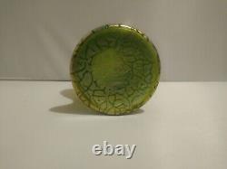 Loetz Kralik Green Glass Vase Art Nouveau