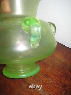 Loetz Large Glass Vase Hand Blown Art Nouveau