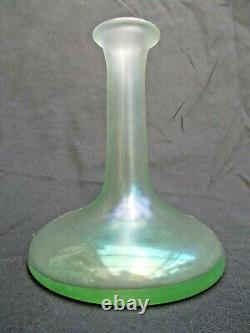 Loetz Olympia Glass Vase Bohemian Uranium Glass c. 1896 Christopher Dresser Lotz