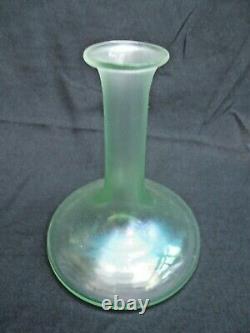 Loetz Olympia Glass Vase Bohemian Uranium Glass c. 1896 Christopher Dresser Lotz