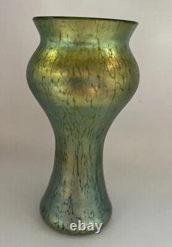 Loetz Papillon Vase Green and Blue and Golds Gorgeous