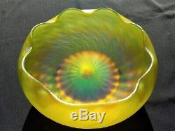 Loetz Rindskopf or Kralik Bohemian Iridescent Art Glass Large Bowl