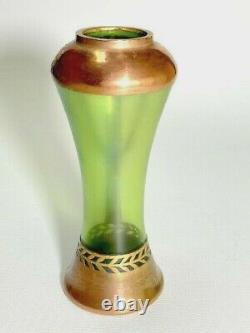 Loetz Secessionist Vase with Copper Overlay