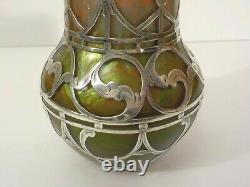 Loetz TITANIA Silver Overlay Art Glass 4.5 Vase, C. A. C. Prize, c. 1911