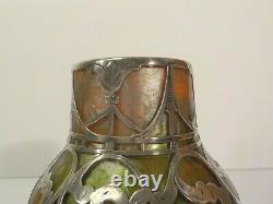 Loetz TITANIA Silver Overlay Art Glass 4.5 Vase, C. A. C. Prize, c. 1911