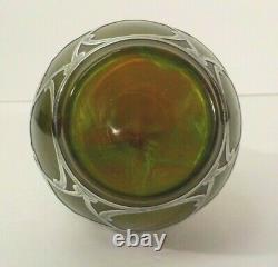 Loetz TITANIA Silver Overlay Art Glass 4.5 Vase, C. A. C. Prize, c. 1911