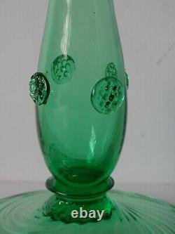 Look Sale $249.99 Steuben 12 Green Swirl Candlesticks #6043 Both Signed