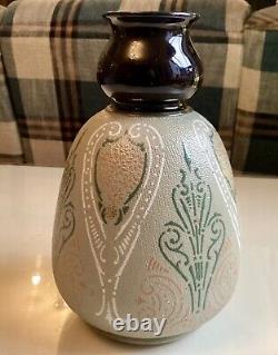 Lovatt Langley Mill Ware Green Textured Vase Osbourne Ware 1915 Art Nouveau