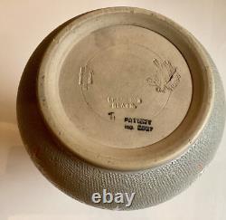 Lovatt Langley Mill Ware Green Textured Vase Osbourne Ware 1915 Art Nouveau