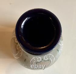 Lovatt Langley Mill Ware Green Textured Vase Osbourne Ware 1915 Art Nouveau