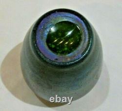 Mercur Decor Iridescent Art Nouveau Petite Art Glass Vase by Loetz