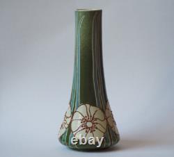 Mintons Secessionist vase waisted cylindrical Art Nouveau unmarked c 1895 1920