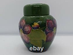 Moorcroft Clematis Green Ground Ginger Jar Small