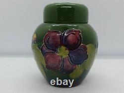 Moorcroft Clematis Green Ground Ginger Jar Small