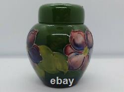 Moorcroft Clematis Green Ground Ginger Jar Small