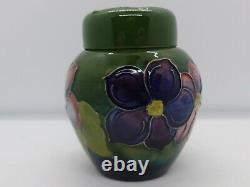 Moorcroft Clematis Green Ground Ginger Jar Small