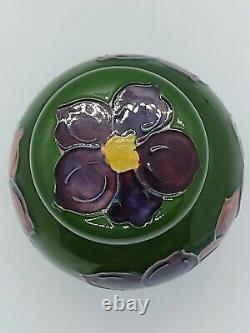Moorcroft Clematis Green Ground Ginger Jar Small