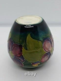 Moorcroft Clematis Green Ground Ginger Jar Small