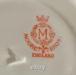 Moore Bros Art Nouveau Teacup w Figure Japonisme Orange Green 1902-05 porcelain