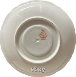 Moore Bros Art Nouveau Teacup w Figure Japonisme Orange Green 1902-05 porcelain