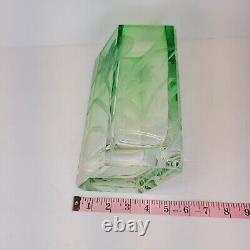 Moser Czech Republic Art Nouveau Collection Calla Vase Green Never-fading Beauty