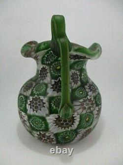 Murano vase Millefiori brothers Toso vase 1940 green Art Deco Art Nouveau