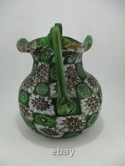 Murano vase Millefiori brothers Toso vase 1940 green Art Deco Art Nouveau