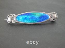 Murrle Bennett Art Nouveau Solid Silver Enamel Brooch Arts & Crafts