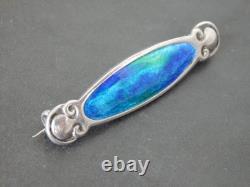 Murrle Bennett Art Nouveau Solid Silver Enamel Brooch Arts & Crafts