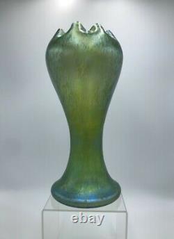 Museum Quality Loetz Creta Papillon Art Nouveau Iridescent Art Glass Vase 12