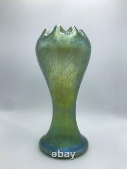 Museum Quality Loetz Creta Papillon Art Nouveau Iridescent Art Glass Vase 12