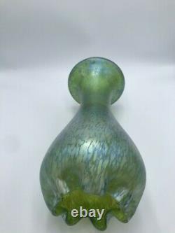 Museum Quality Loetz Creta Papillon Art Nouveau Iridescent Art Glass Vase 12