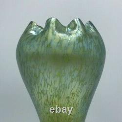 Museum Quality Loetz Creta Papillon Art Nouveau Iridescent Art Glass Vase 12