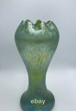 Museum Quality Loetz Creta Papillon Art Nouveau Iridescent Art Glass Vase 12