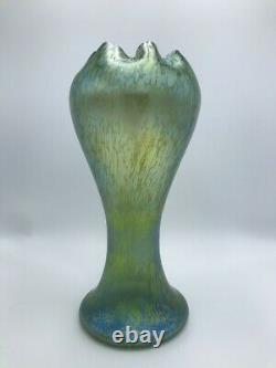 Museum Quality Loetz Creta Papillon Art Nouveau Iridescent Art Glass Vase 12