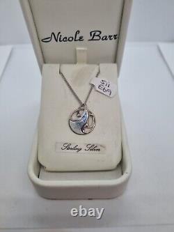 NICOLE BARR Sterling Silver/925 Vitreous Blue/GREEN Enamel ART NOUVEAU Style