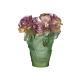 New Daum Numbered Ed Rose Passion Green & Pink Vase Small #05287 Brand Nib F/sh