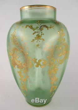 Nice Antique Art Nouveau LOETZ Olympia Enameled Art Glass Vase ca. 1896 Moser Era
