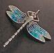 Norman Grant Vintage Art Nouveau Style Silver Dragonfly Pendant Please Read