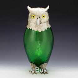 Novelty Owl Shaped Silver Plate Claret Jug