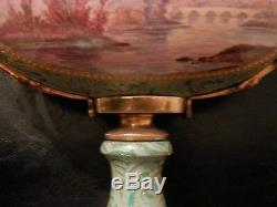 OLD antique Sevres Artist LUCOT signed PORCELAIN and Bronze URN Centerpiece $$$