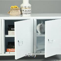 Office File Storage Metal Cabinet 3 Door Cupboard Locker Organizer Console Stand