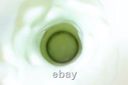 Old 30cm Large Art Nouveau Opal Glass Glass Vase Frosted Glass Green