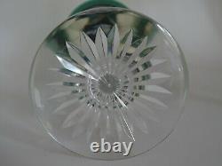 One Antique Roemer Wine Glass Crystal Val Saint Lambert Pattern Uranuim Vaseline