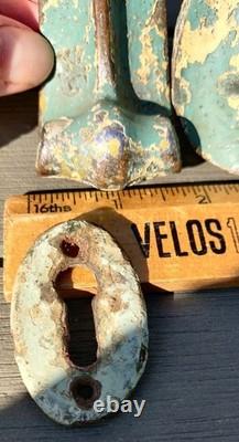 Orig Antique Art Nouveau Heavy Door Knocker, Striking Plate, Keyhole, shabby chic Orig Antique Art Nouveau Heavy Door Knocker, Striking Plate, Keyhole, shabby chic